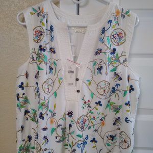 NWT Anthropologie Embroidered Tank